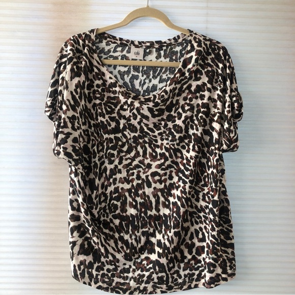 CAbi Tops - Cabi Leopard Print Shirt medium